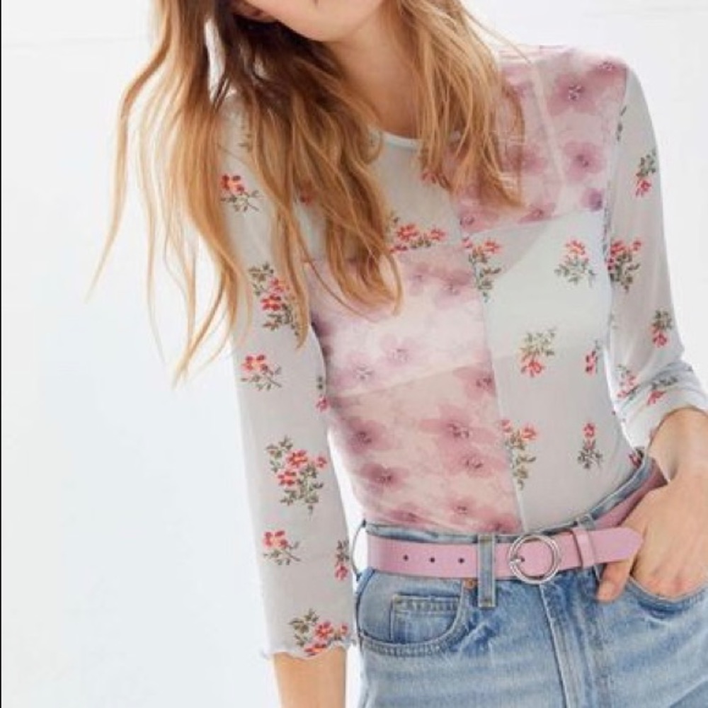 Floral mesh top, Urban outfitters